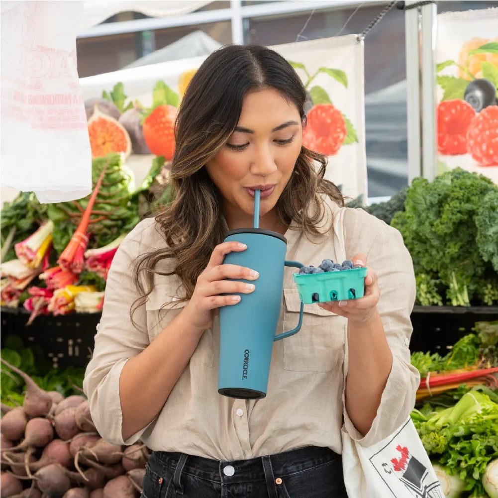 Storm Stainless Steel 30 oz Tumbler with Handle and Straw E7995