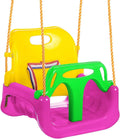 3-in-1 Kids Swing Seat with High Back and T-Bar Light Green X532182