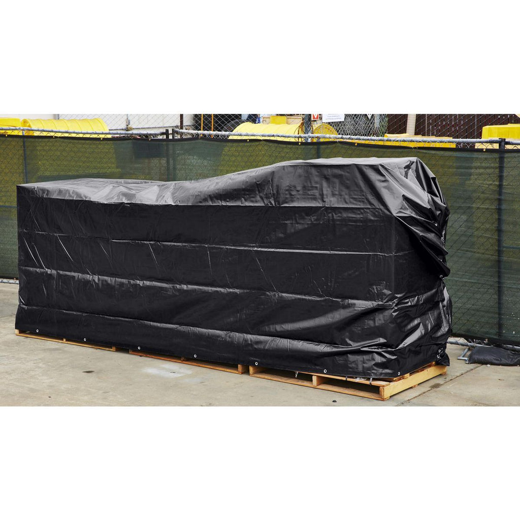 18 ft. x 24 ft. Silver and Black Weather-Resistant Tarp Q444