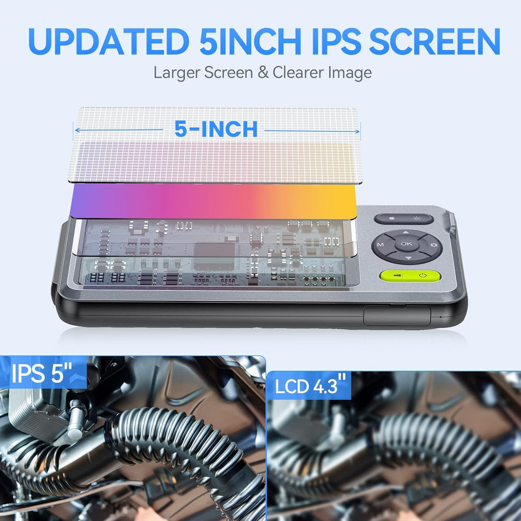 5inch IPS Screen HD Waterproof Borescope Inspection Camera (16.5ft) P502929