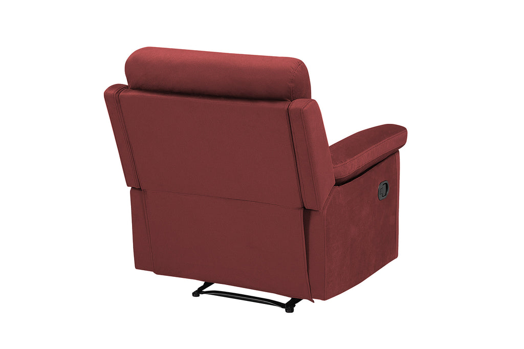 Red Fabric Manual Recliner F621