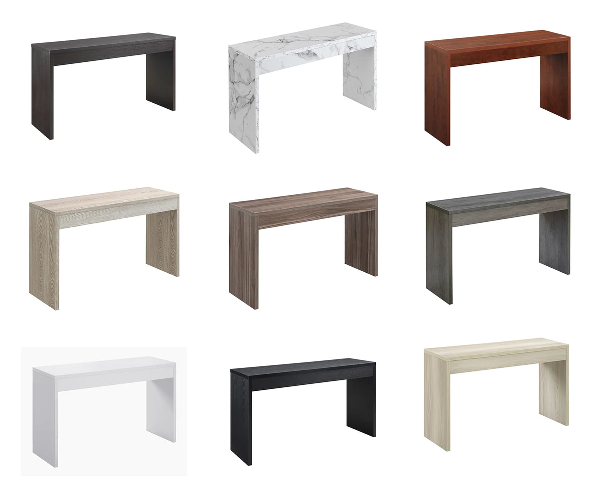 White Faux Marble Console Table/Desk C642929