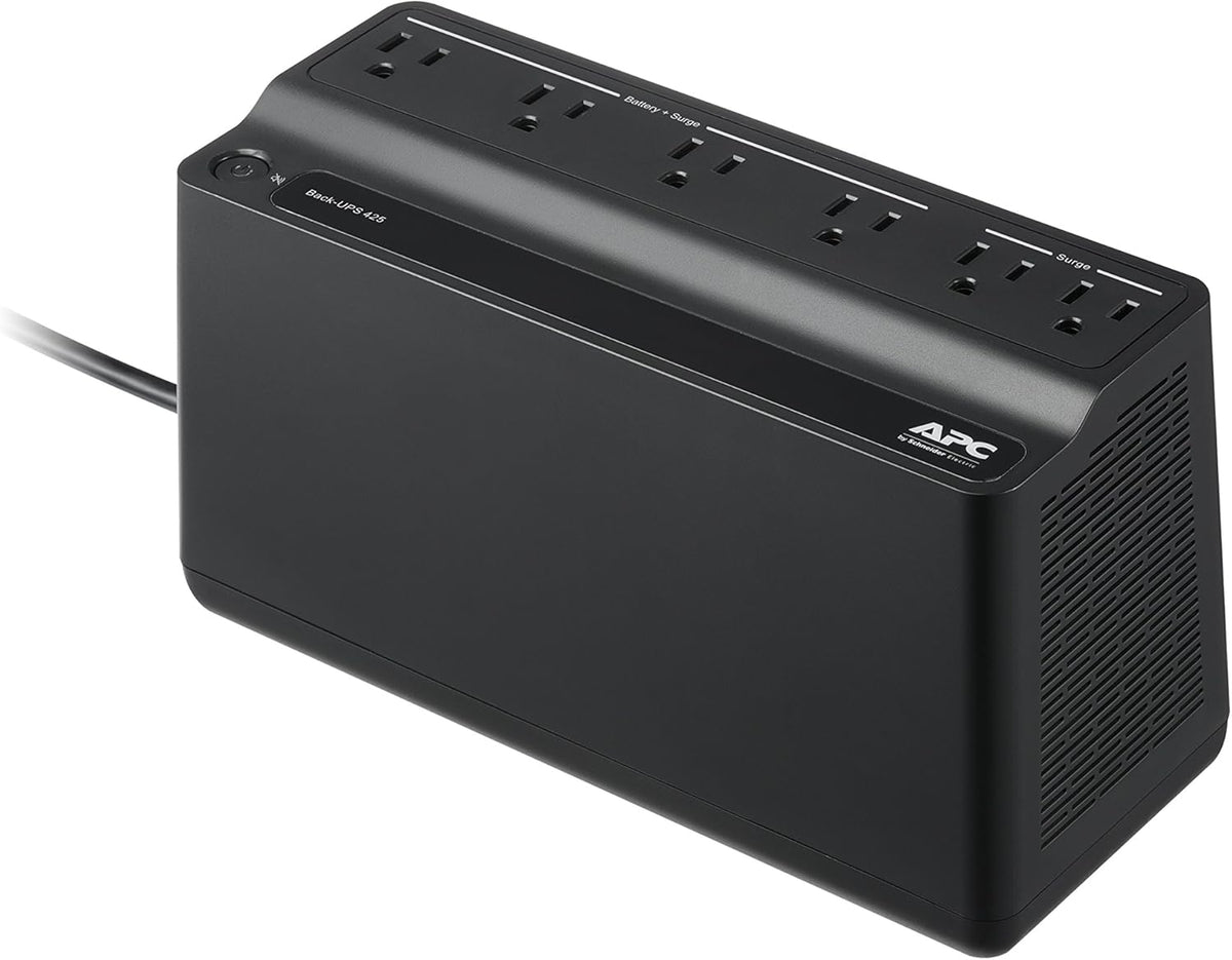 UPS Battery Backup Surge Protector, 425VA, Pack of 2 E69454