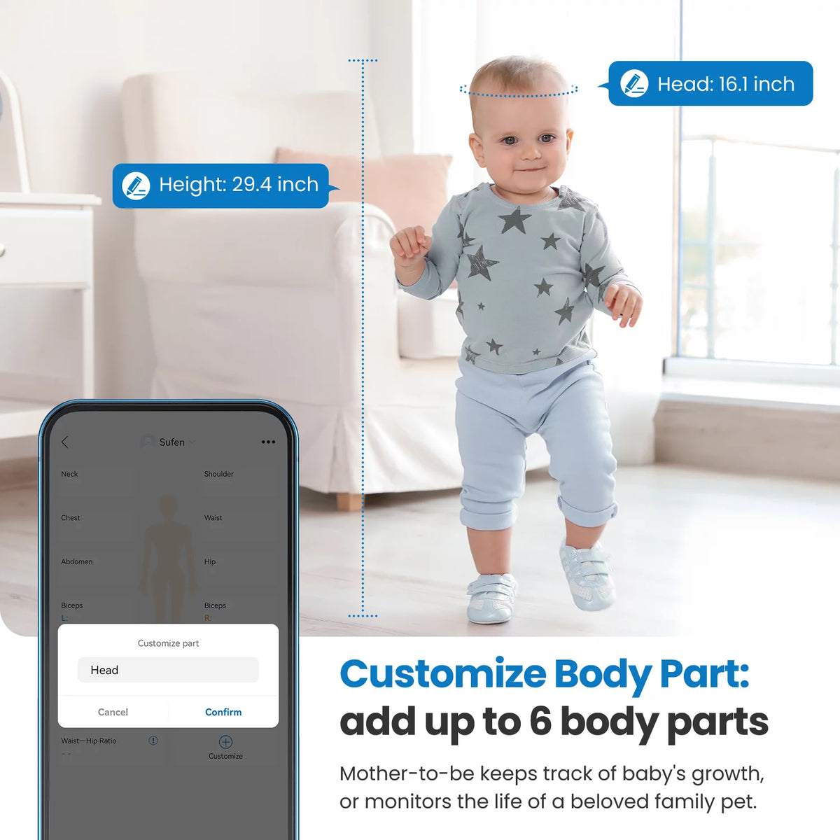 Smart Bluetooth Body Measuring Tape D652