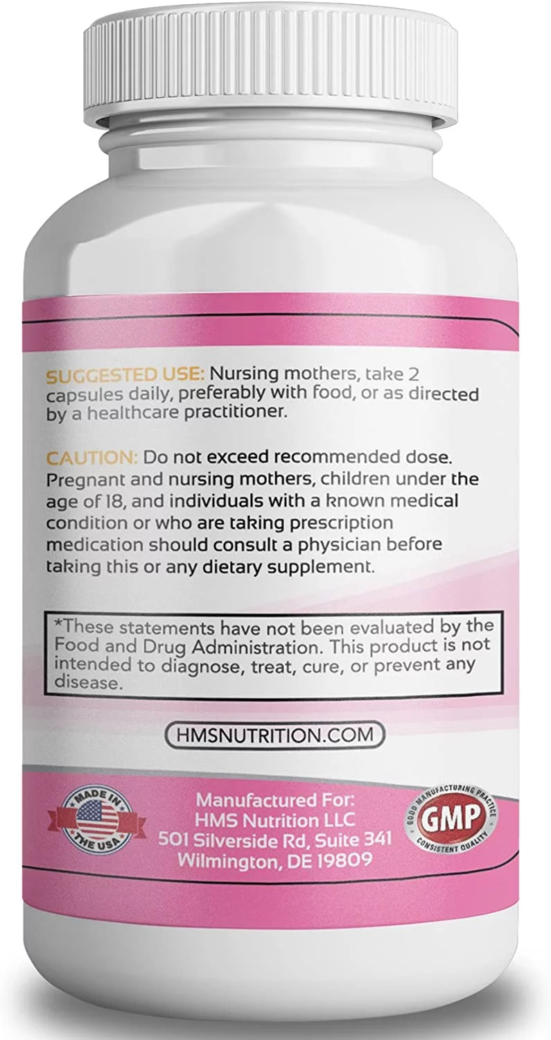 Lactation Support Capsules with 7 Vitamins and 9 Organic Herbs, 120 capsules A321