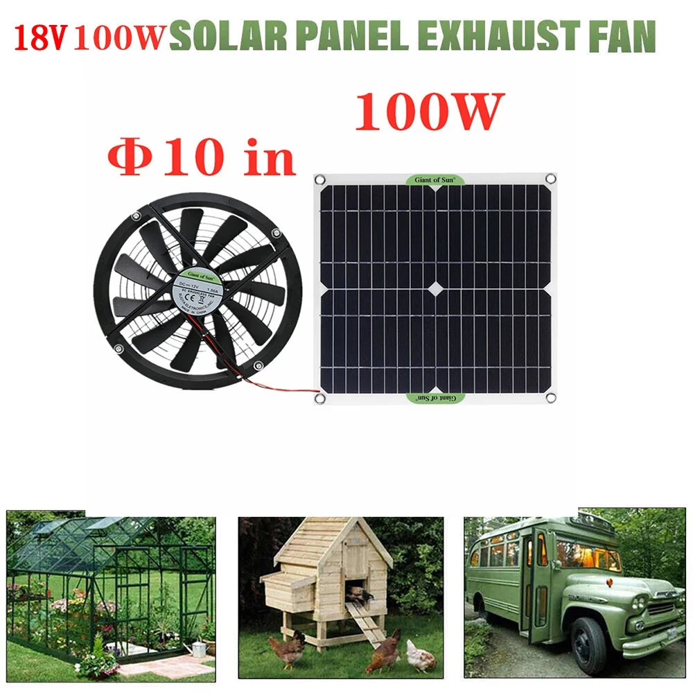 10 Inch Solar Powered Fan O3347