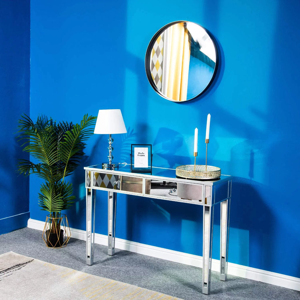 Mirrored Console Table with 2 Drawers M61701