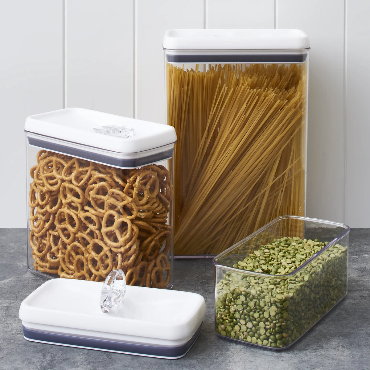 Canister Pack of 3 Rectangular Food Storage Container Set L311