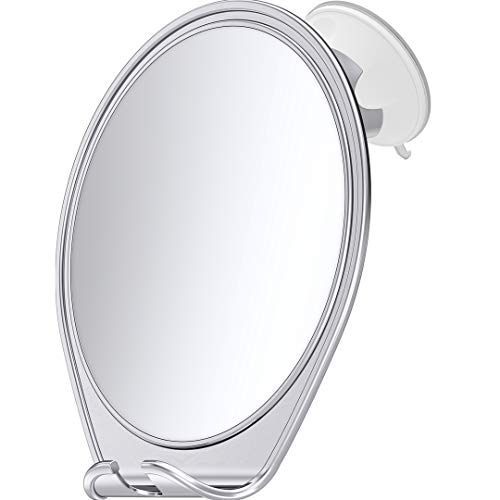 Fogless Shower Mirror with Suction Razor Holder White B73419