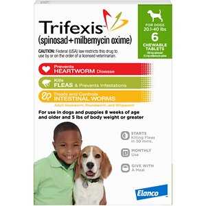 Dog Flea and Heartworm Prevention 6pk 20.1-40 Lbs C495