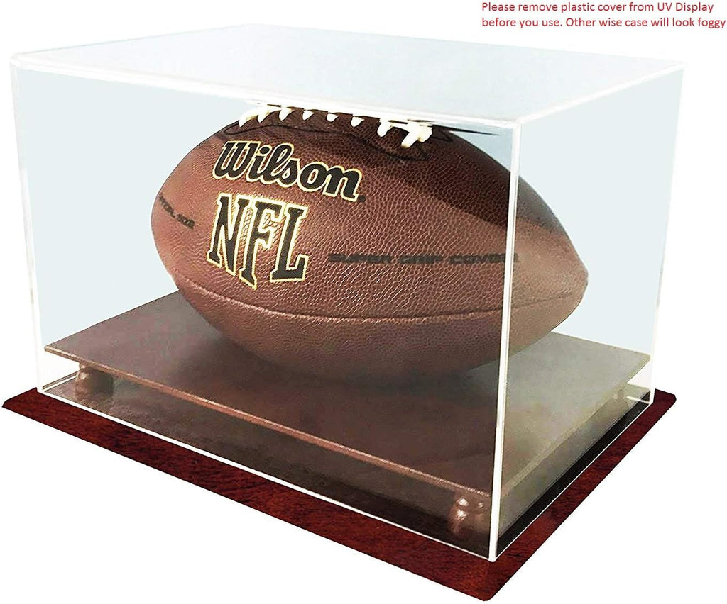 Cherry Finish Solid Wood Football Display Case R923