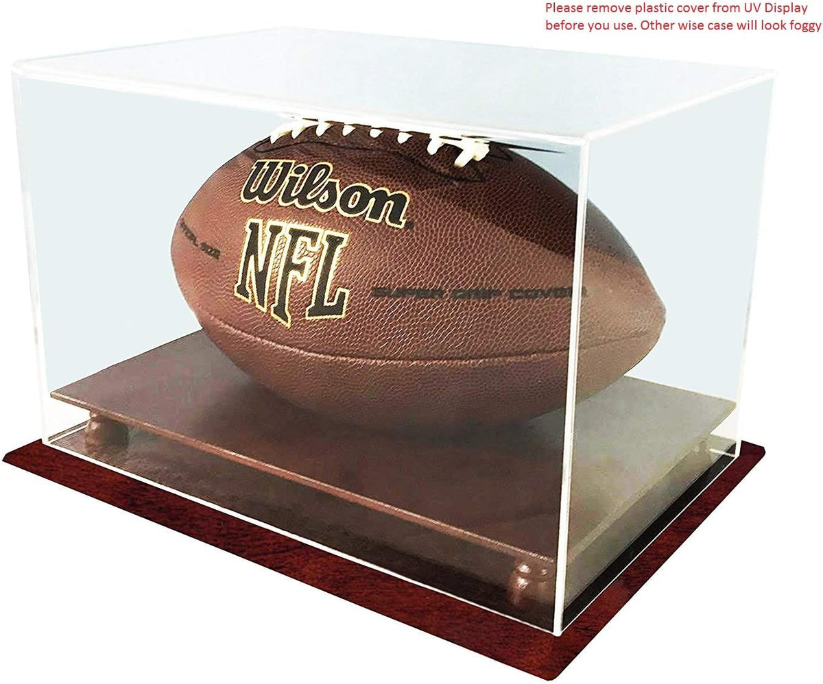 Cherry Finish Solid Wood Football Display Case R923