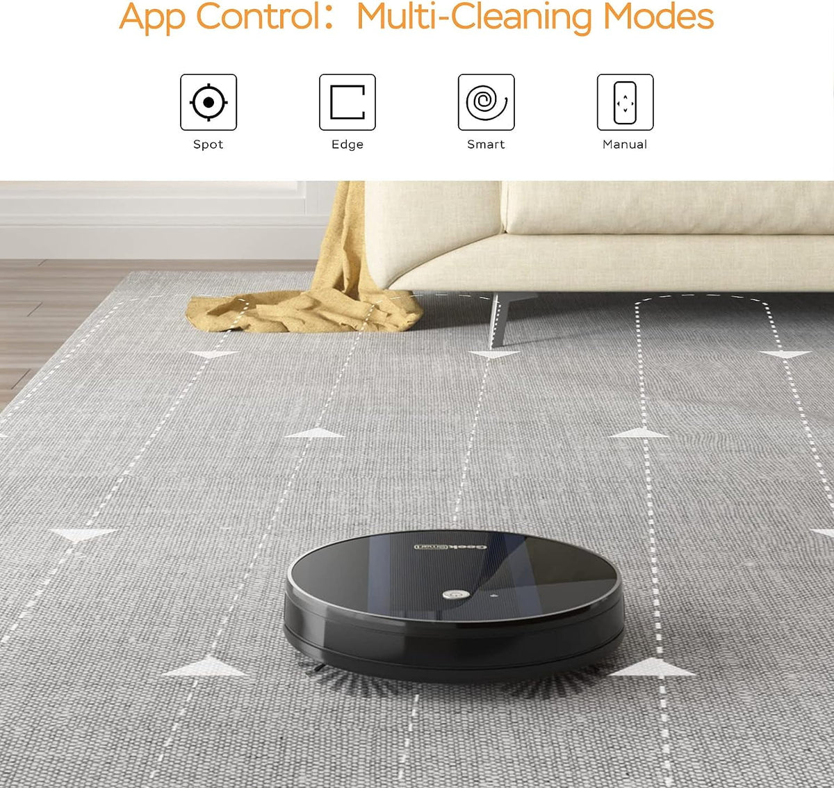 Smart Robot Vacuum Cleaner, Super-Thin, 1800 Pa Suction R81334