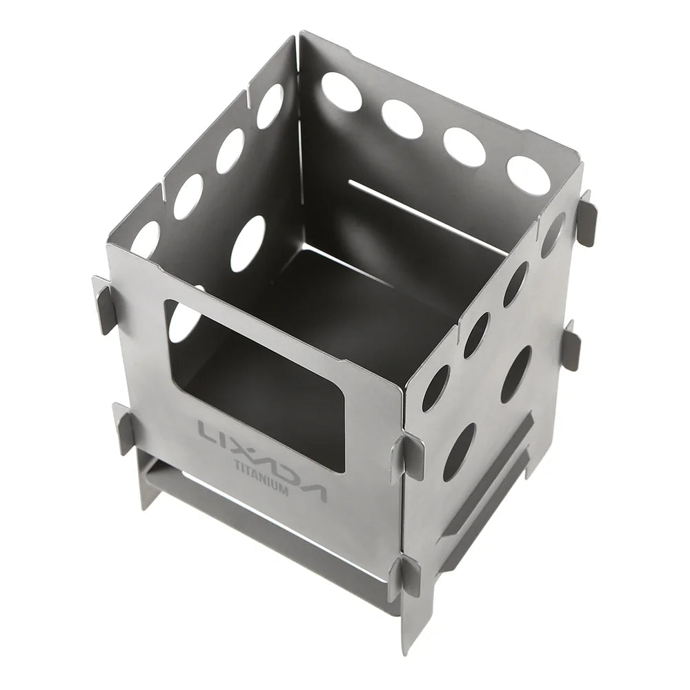 Titanium Folding Wood Pocket Camping Cooking Stove I707020