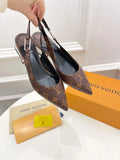 Brown Magnetic Slingback Pump Y80175