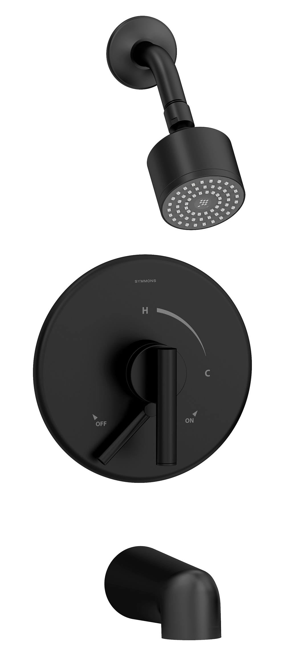 Single Handle Tub and Shower Faucet Trim in Matte Black X7057