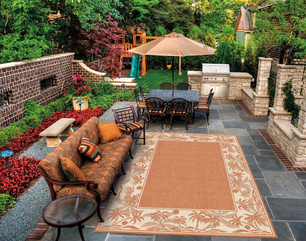 Terracotta-Natural Area Rug P628