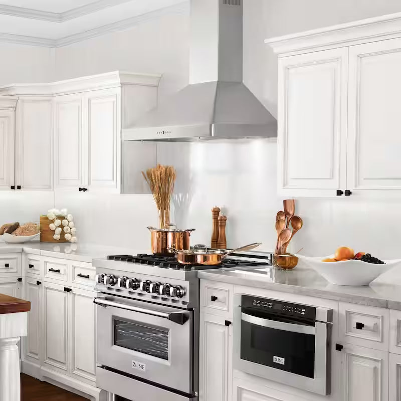 30 in. 400 CFM Convertible Wall Mount Range Hood in Stainless Steel T875