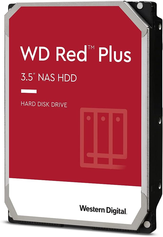 6TB WD Red Plus NAS Internal Hard Drive HDD - 5400 RPM, SATA 6 Gb/s, CMR, 64 MB Cache, 3.5 E42775