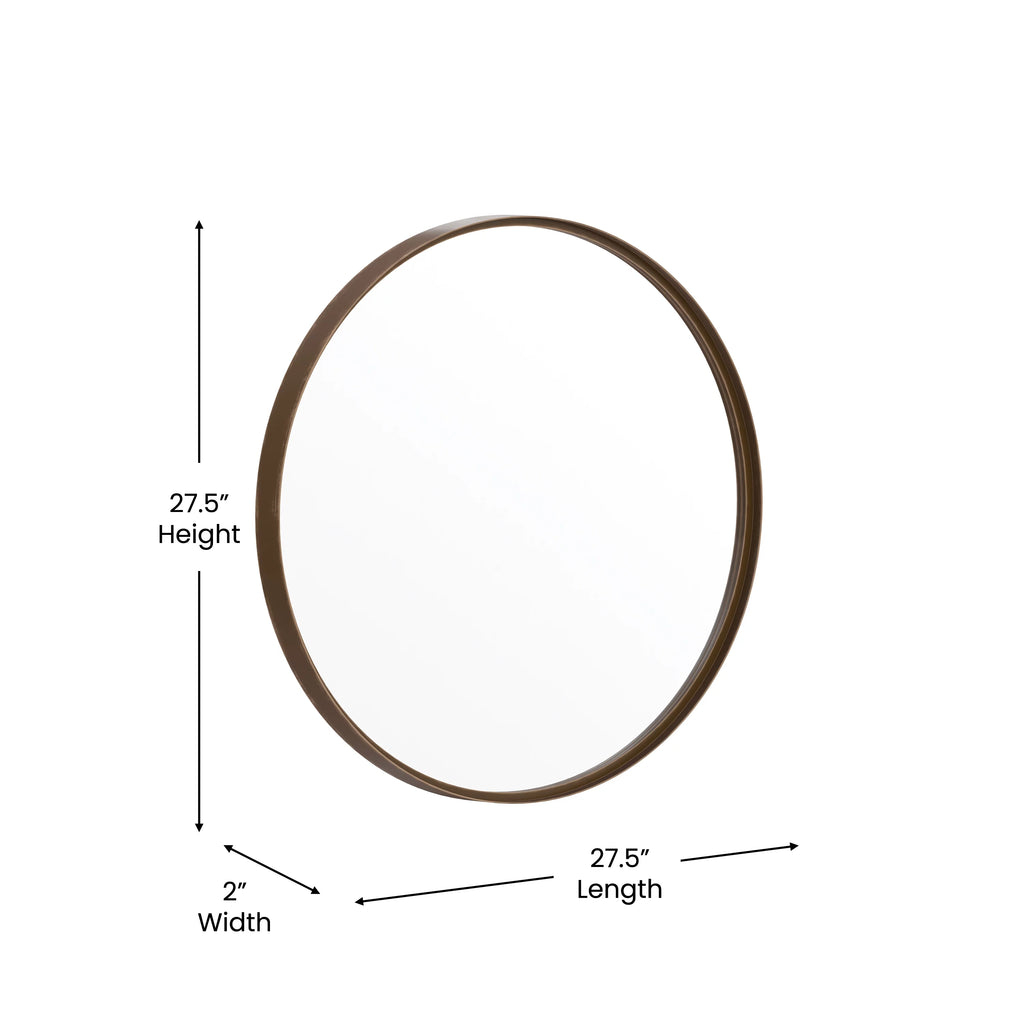 Brushed Bronze Wall Mounted Mirror G58006
