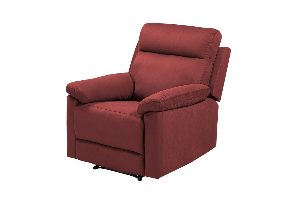 Red Fabric Manual Recliner F621