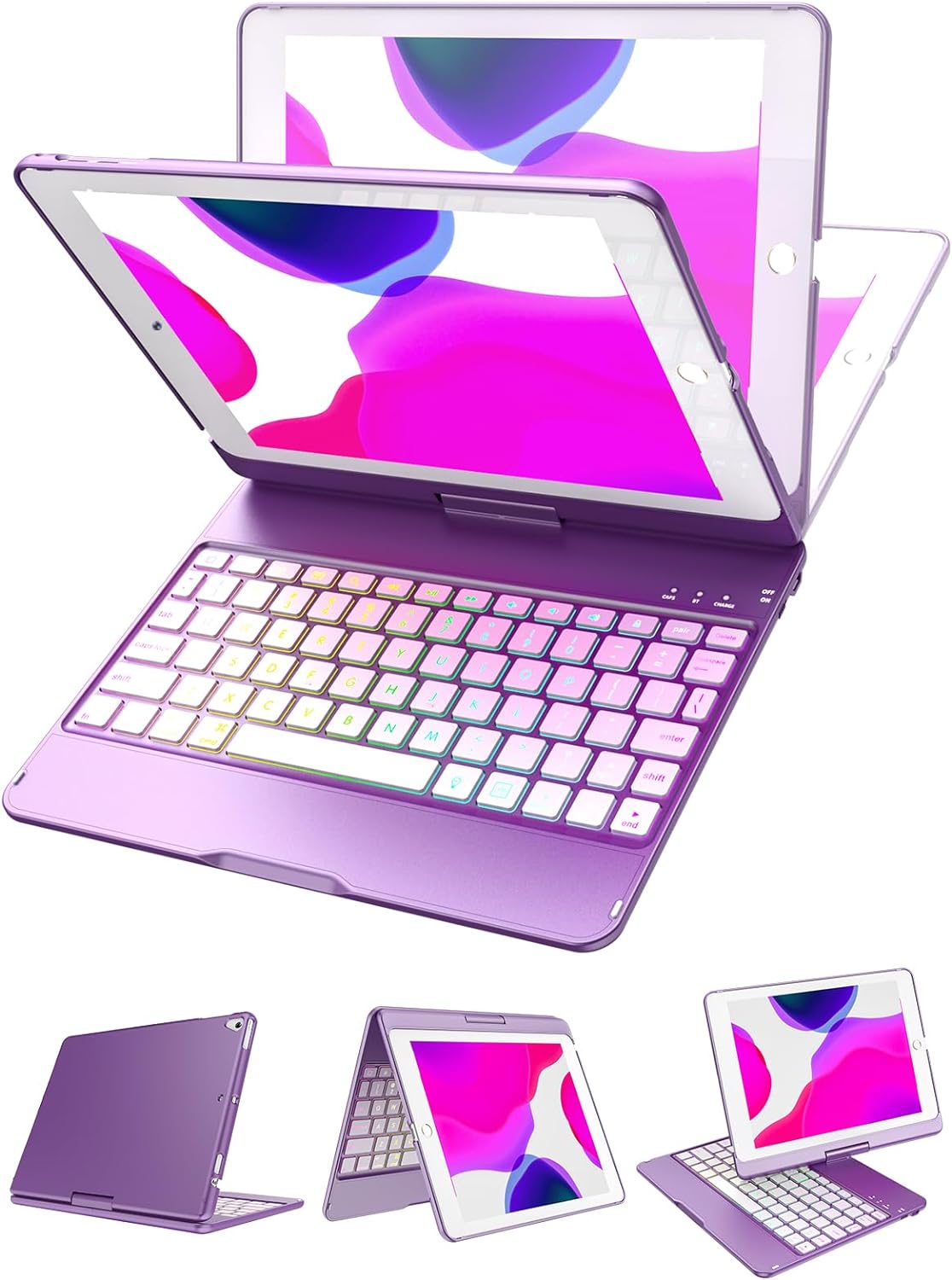 Backlit Keyboard Case for iPad 6th Gen 2018, iPad 5th Gen 2017, iPad Pro 9.7, iPad Air 2, iPad Air 1 B35858