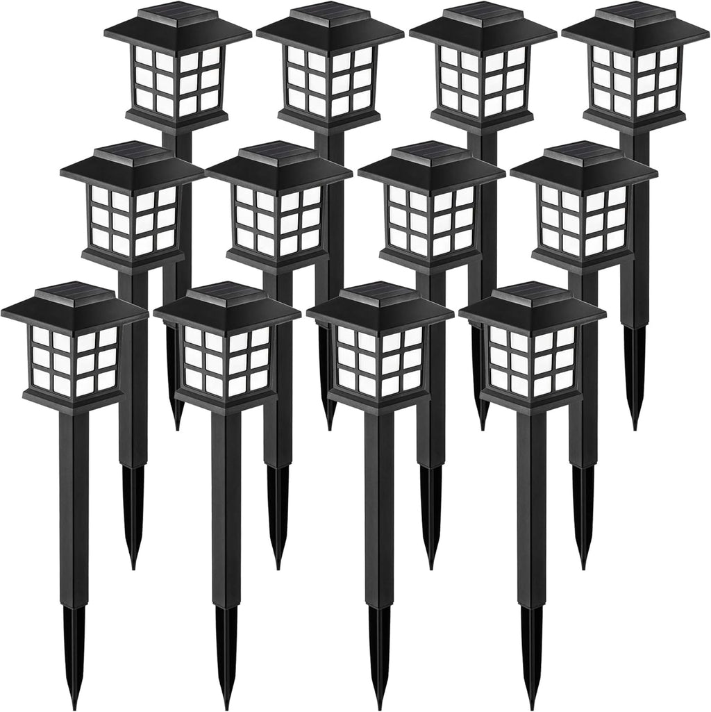 12 Pack Solar Path Lights Warm White W6514