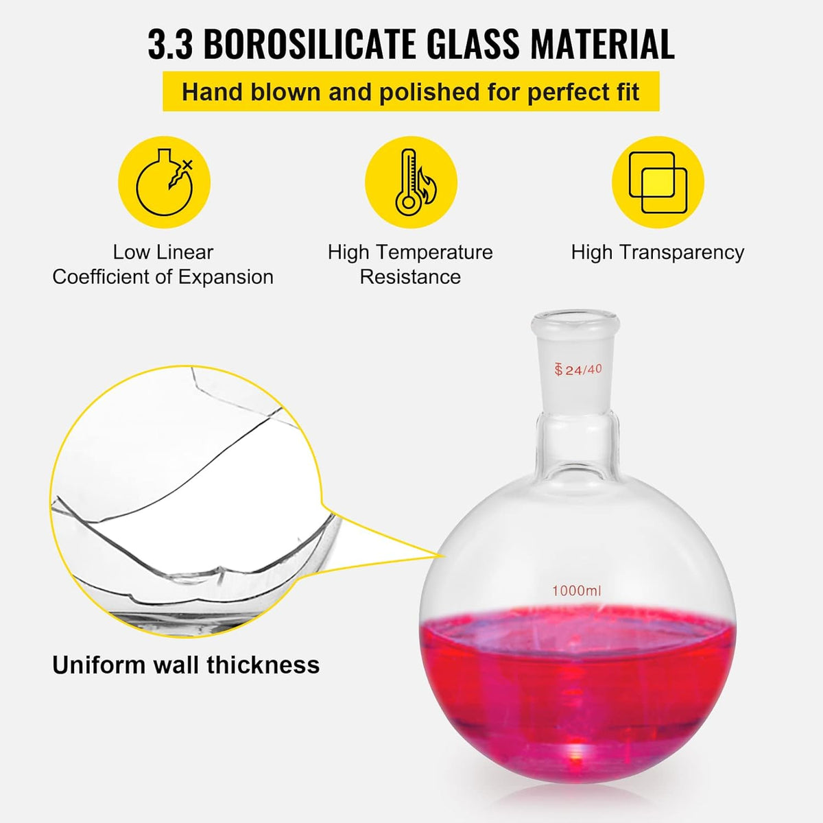 32PCS Chemistry Lab Glassware Kit 250 1000ml C280