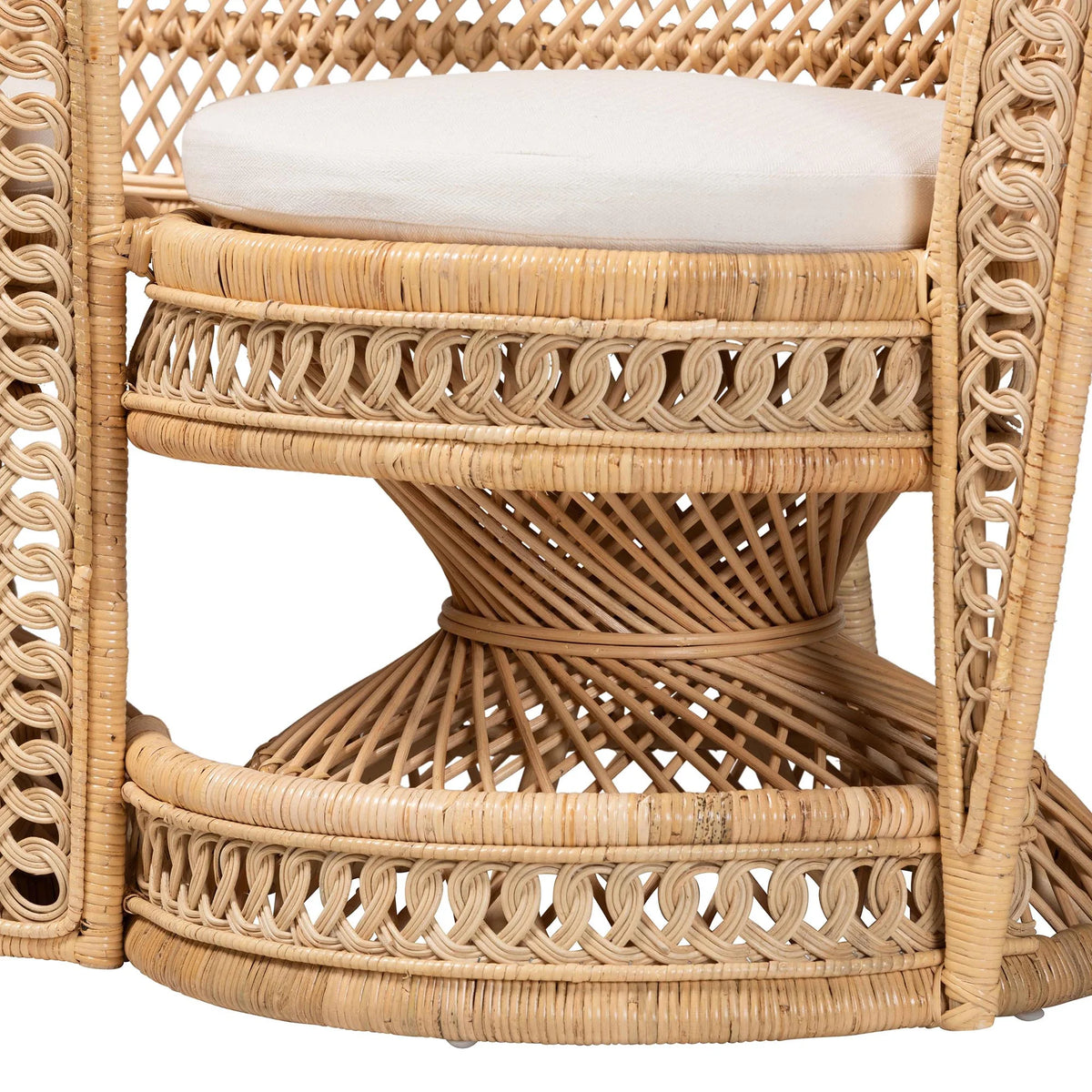 Natural Brown Rattan Two-Seater Chair Z41811