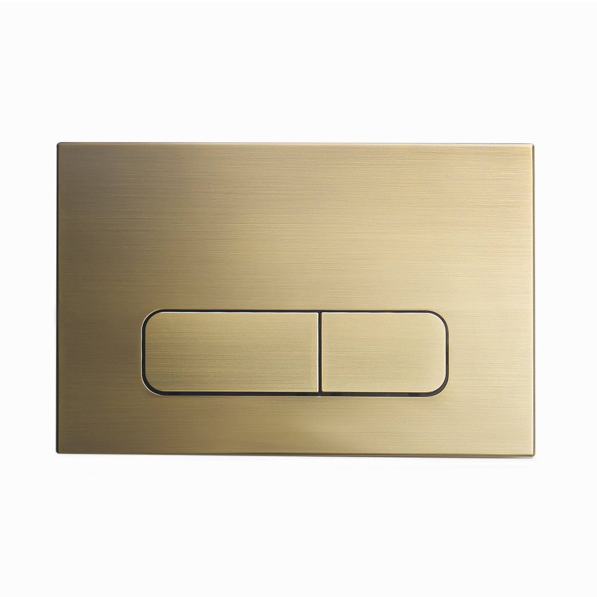 Brushed Brass Wall Mount Dual Flush Actuator Plate Z103