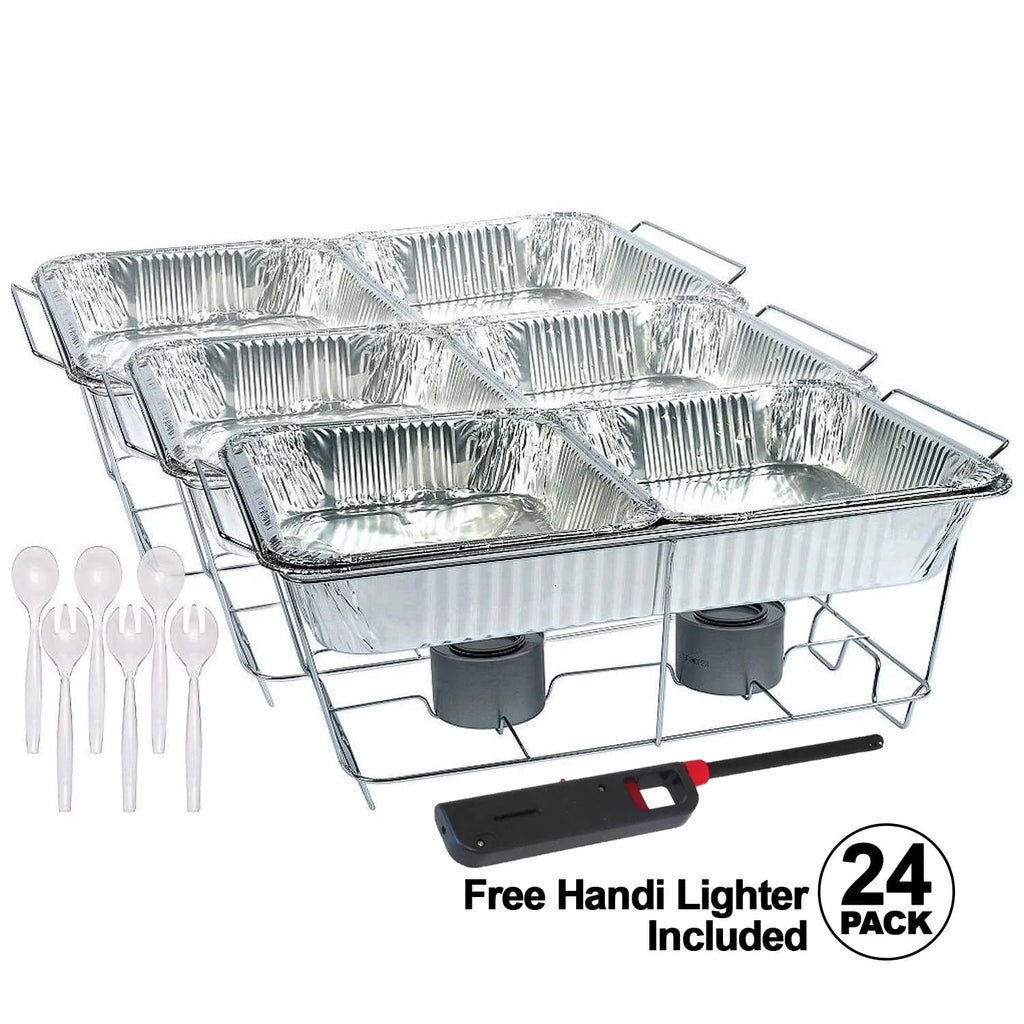 Disposable Aluminum Chafing Dish Buffet Set 24PC H26953