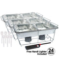 Disposable Aluminum Chafing Dish Buffet Set 24PC H26953