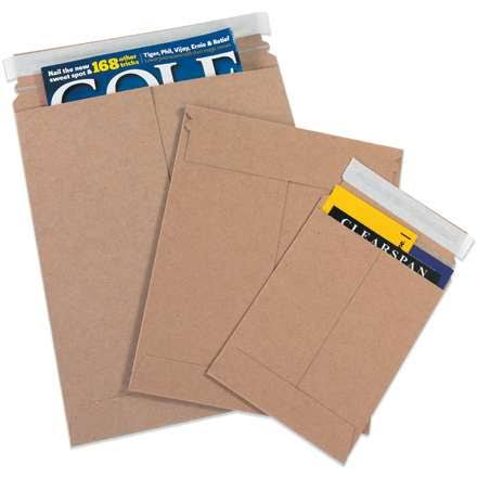 13 in. x 18 in. Kraft Self-Seal Flat Mailers, 100 Count V13962