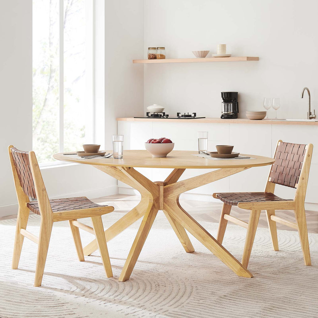 Oak Oval Wood Dining Table T997