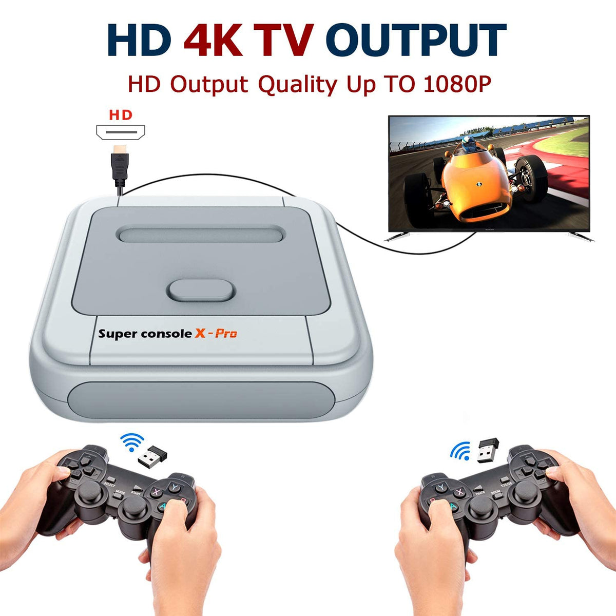 Retro Game Console with 2 Controllers B506457