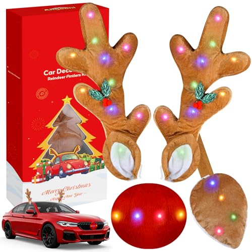 17 Inch LED Reindeer Antlers Car Decoration B167489