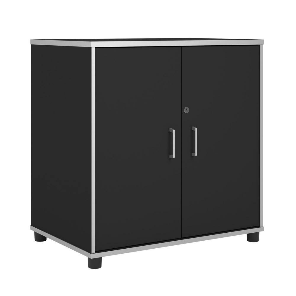 Black Laminated 2-Door Base Cabinet L460