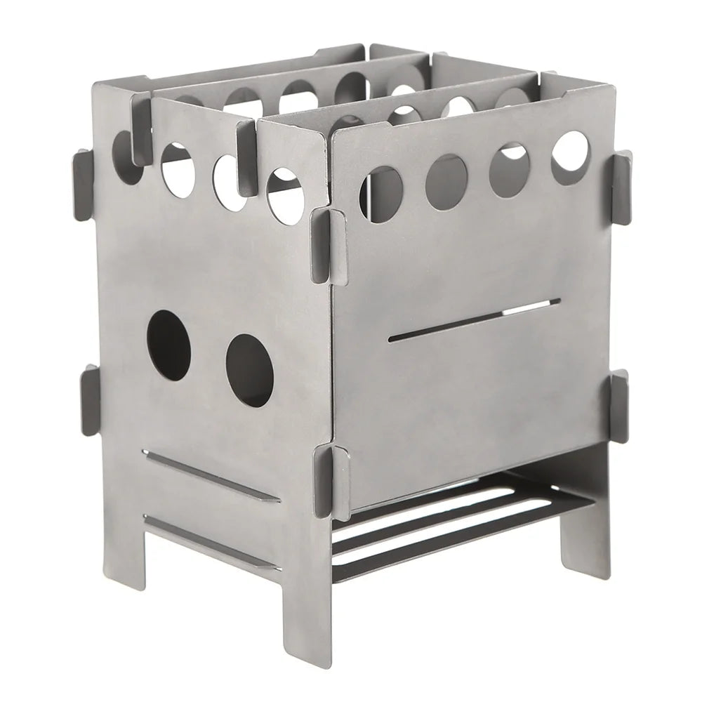 Titanium Folding Wood Pocket Camping Cooking Stove I707020