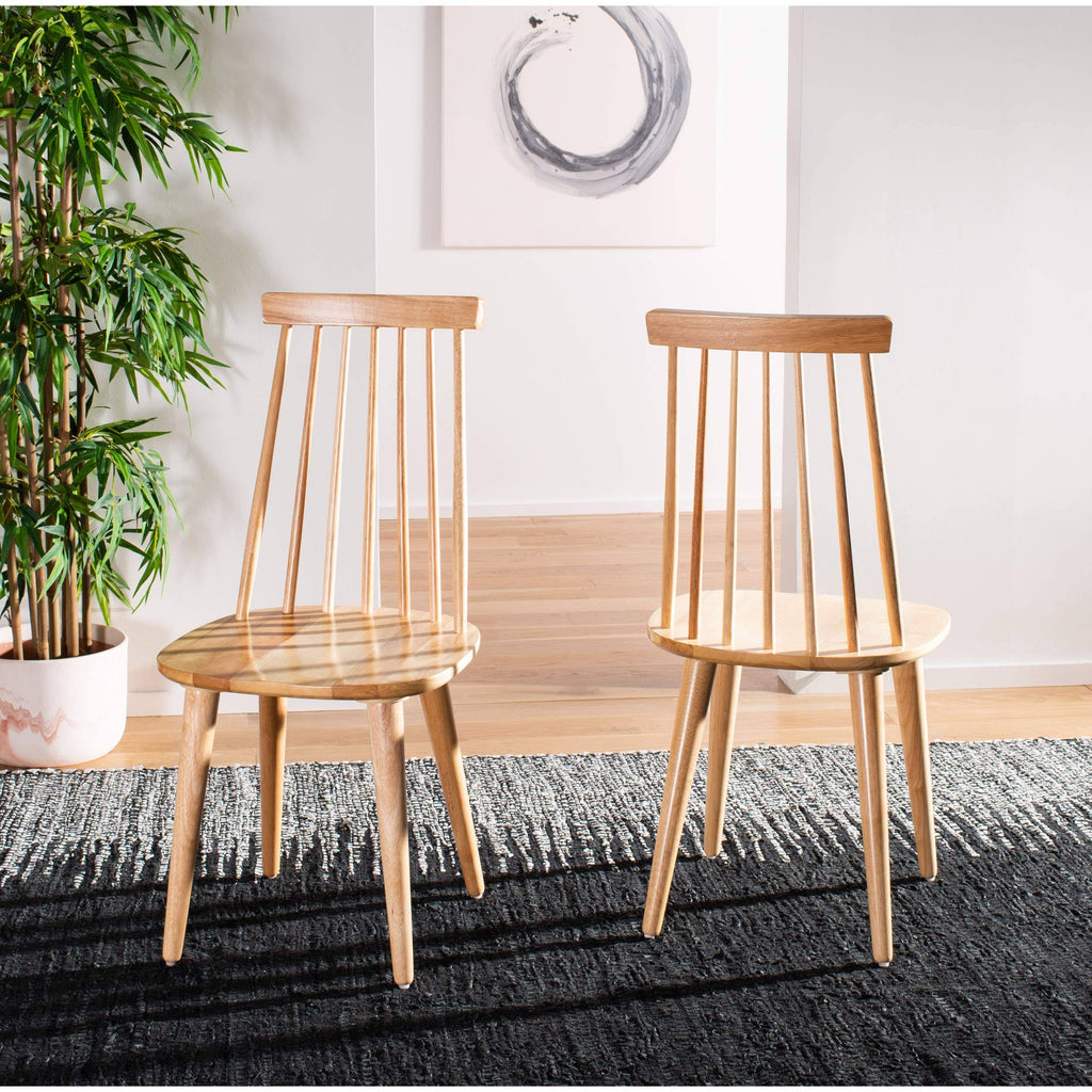 Natural Spindle Side Chair, Set of 2 Y885