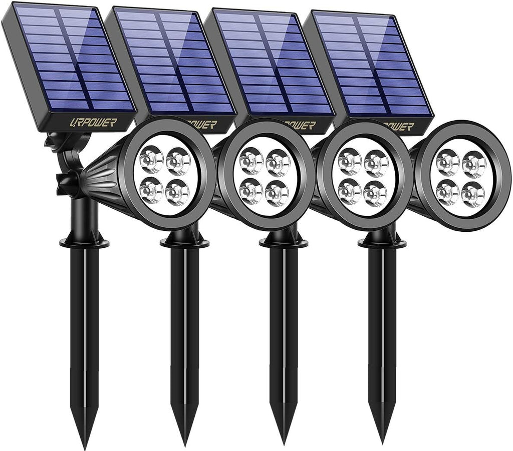 4Pack Cool White Waterproof Adjustable Solar Spotlights S92605