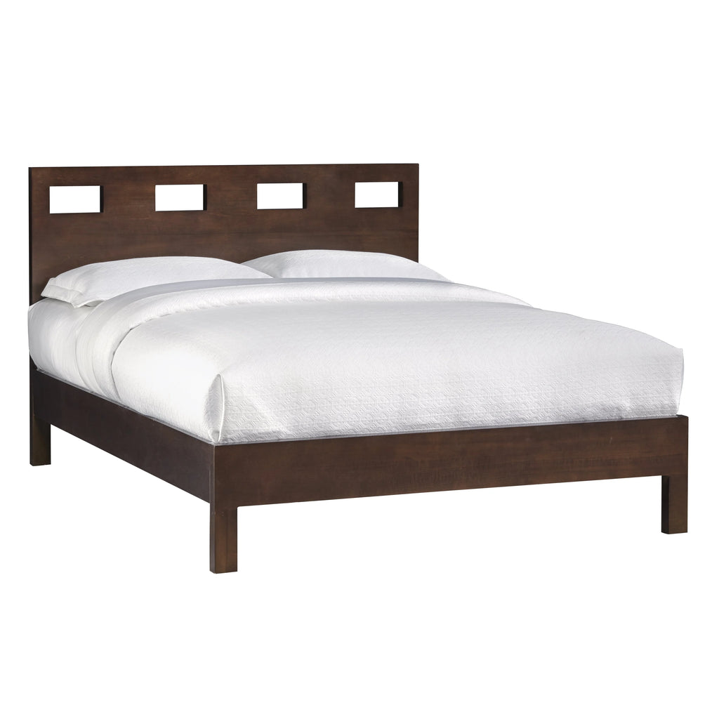 Queen Platform Bed, 2 Nightstand, Dresser & Mirror Set M641