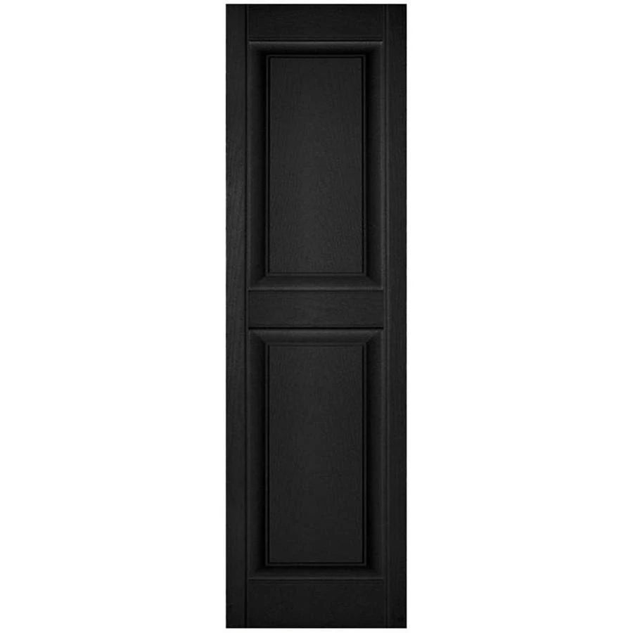 Black Raised Panel Shutters H664
