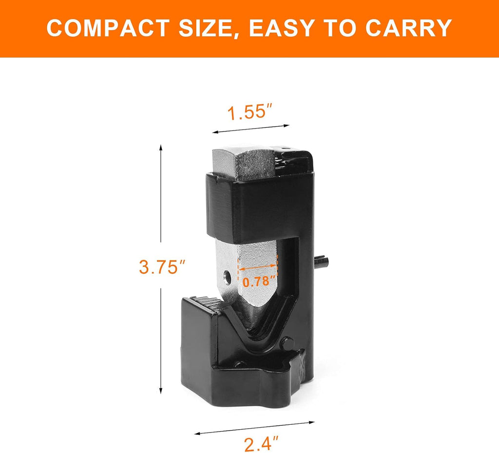 Hammer Crimping Tool for 8 to 4/0 AWG with 4Pcs Terminal Connector and 4Pcs Heat Shrink Tube Z76040