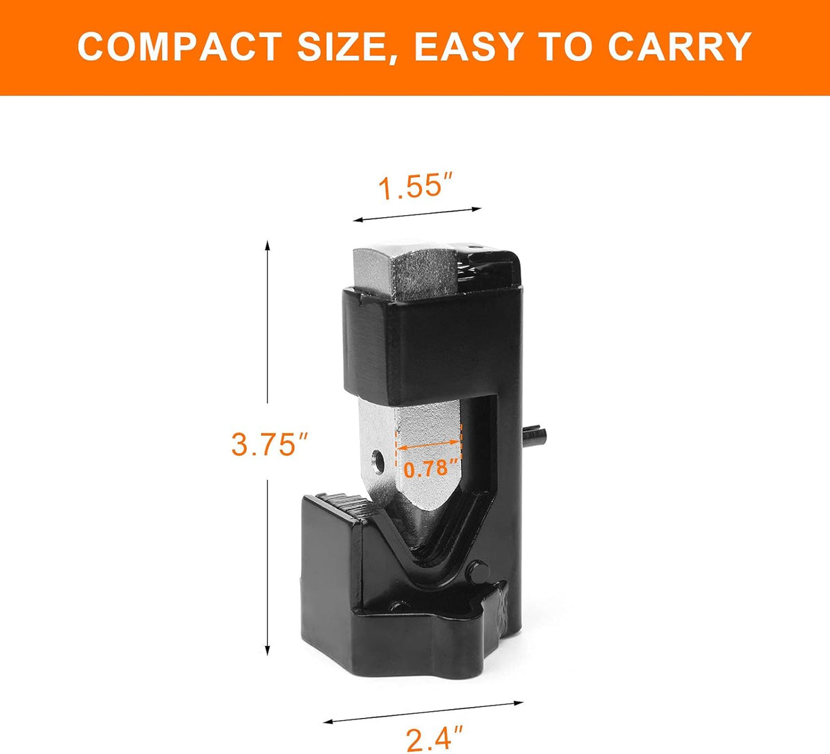 Hammer Crimping Tool for 8 to 4/0 AWG with 4Pcs Terminal Connector and 4Pcs Heat Shrink Tube Z76040