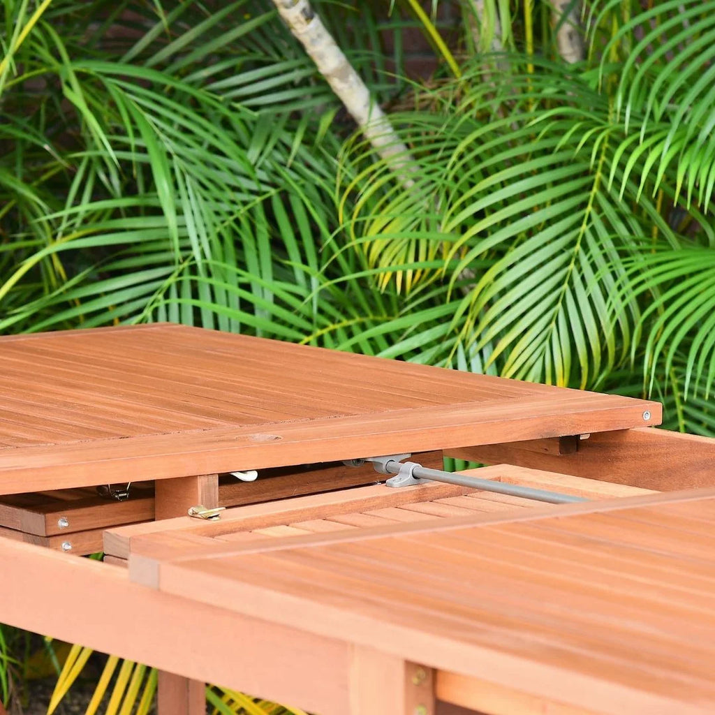 9-Piece Eucalyptus Extendable Rectangular Patio Dining Set L852410