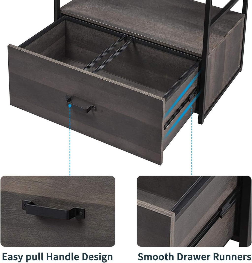 Large Filing Cabinet with Top Open Shelf and Drawer Z99407
