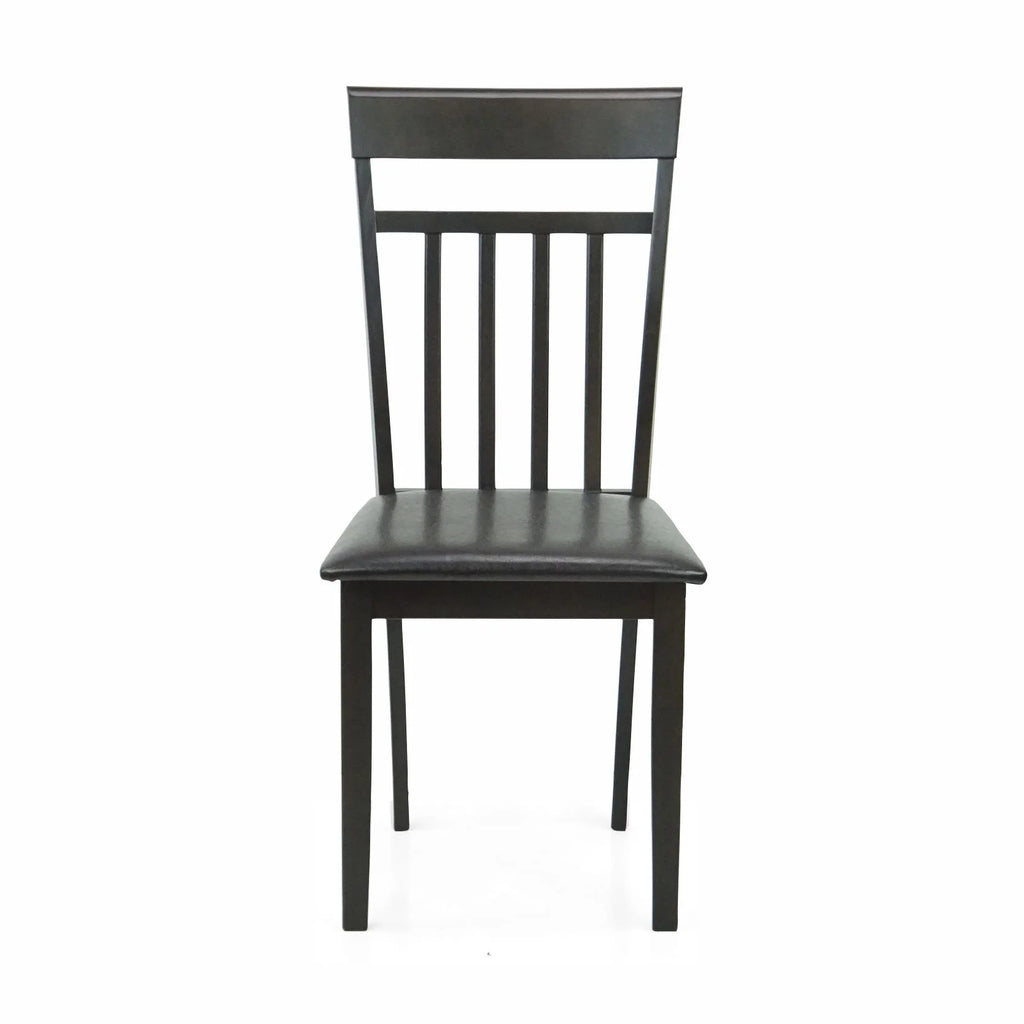 Espresso Rectangular Dining Table and 3 Wood Chairs and Stained Bench Z8996