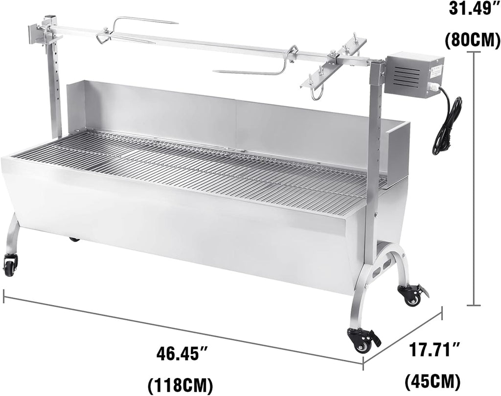 Stainless Steel Rotisserie Grill for Pig Chicken Lamb D9916