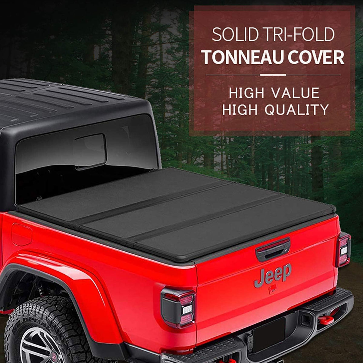 Soft Tri Fold Truck Bed Tonneau Cover for Jeep Gladiator JT Pickup L80421