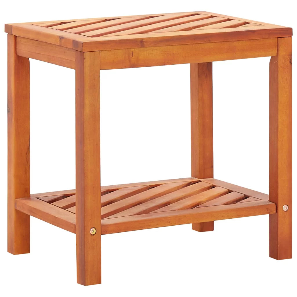 Acacia Wood Double Layer Nightstand F47953